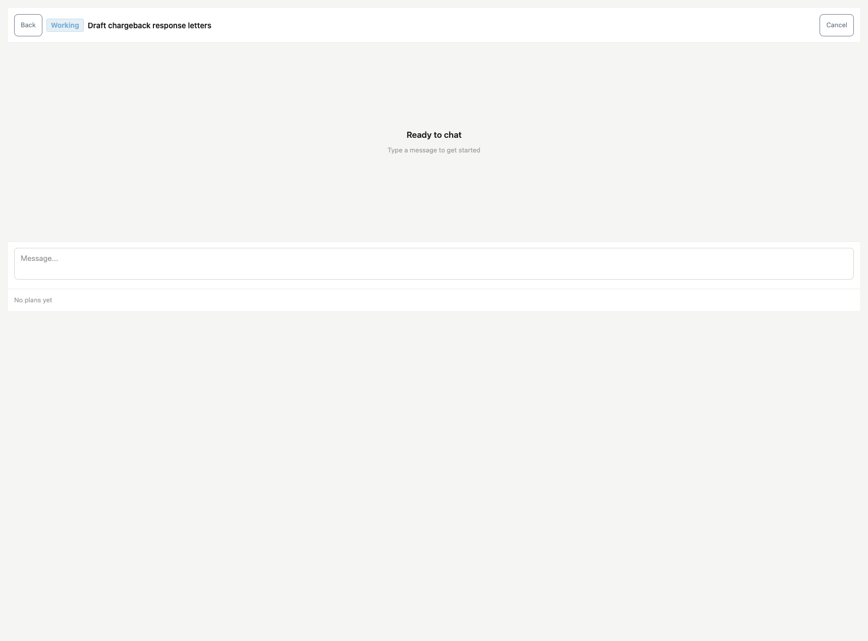 Task detail view showing full context, timeline and output
